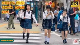 4k hdr japan travel 2024 | Walk in Shibuya (渋谷) Tokyo Japan |  Relaxing Natural City ambience