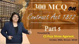 CSEET LAW MCQ: Indian Contract Act 1872 Multiple Choice Questions Part 5 in HINDI