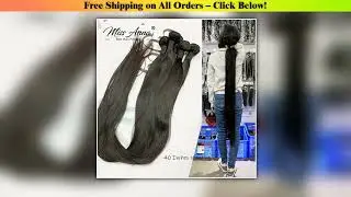 MISSANNA 34 36 38 40 Straight Hair Bundles Bone Straight Human Hair Brazilian Sew-in Hair Weave