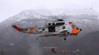 Sea King visit in Bergen RNoAF (Landing and start up)