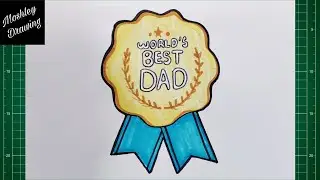 How to Draw an Award Badge for Best Dad - Father's Day Drawing Ideas