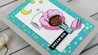Rest Queen Card | Lumen Embossing Folder | Nuvo Glacier Paste