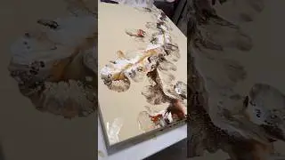 Acrylic Dutch pour in Neutral colors #fluidart #dutchpour #acrylicpouring #acrylicpour #paintpouring