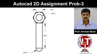 Autocad Class Assignment 2D Problem 3