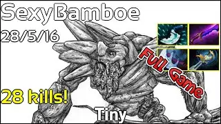 28 kills! SexyBamboe  - Tiny - Dota 2 Full Game 7.18