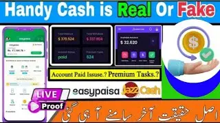 Online Earning In Pakistan | Handy Cash App Real Or Fake | Easy paisa Jazzcash Earning App