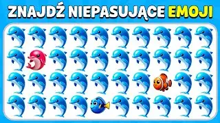 Znajdź Niepasujące Emoji - Edycja Morska! 🦑🐬🐚 | Quiz Pszczoła