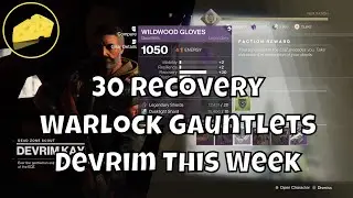 Devrim Has 30 Recovery Warlock Gauntlets All Week