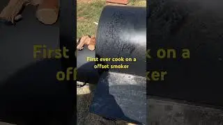 First ever offset smoker cook. #smokedbbq #smokebbq #cooking #ribs #offset #smoker
