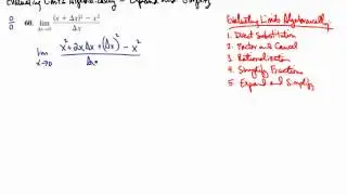 Evaluating Limits Algebraically - Expand and Simplify