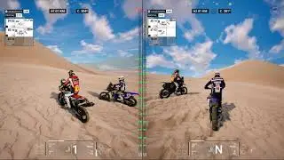 Dakar 18  | 1p vs 1p moto race split-screen | Get the shovels!
