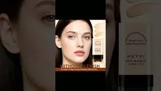 Creamy Full-Coverage Foundation & Concealer with Brush - Buildable Coverage, Waterproof & Sweat