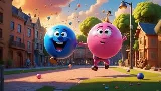 Three Bouncing Balls Learn Big and Small | Fun Size Song for Kids | Preschool Learning Rhyme