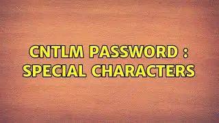 cntlm password : special characters