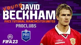 young David Beckham face FIFA 23 -  Pro Clubs Face Creation look alike manchester united