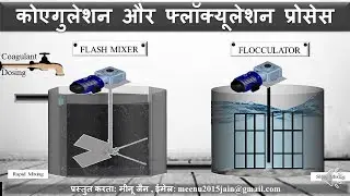 Coagulation and flocculation in flash mixer & flocculator (हिंदी) || Water treatment process(Hindi)