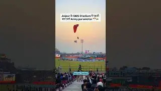 jaipur ke stuadim main indian army ki paramotor ❤️🌍🔥#travel #army #worldexplorer #rajasthan #jaipur