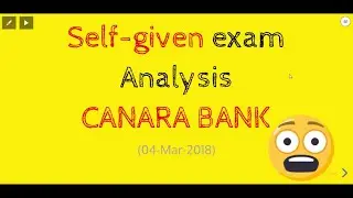 CANARA BANK EXAM ANALYSIS