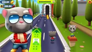 Talking Tom Gold Run mo.D3 - Tom Skateboard vs Roy Raccoon in a Strange World 