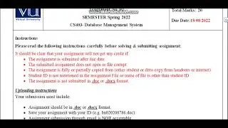 CS403 Assignment 2 Spring 2022 ||CS403 Assignment 2 Solution 2022 #cs403assingmnt2 #cs403assignmnt2