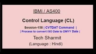 ISO to DMYY  date conversion using cvtdat command  | CVTDAT command in cl Program | CL Date Format |