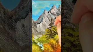 Relaxing Mountain Forest Painting for Beginners | Easiest Art Tutorial