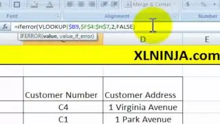 The IFERROR function to manage error messages in Excel