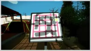 The Witness - Logging Area: #7 Panel Line Puzzle (Tree Branch Shadow Above) Gameplay Sequence