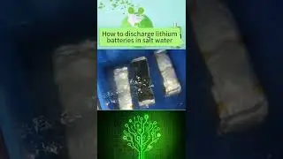 Discharge lithium batteries in salt water