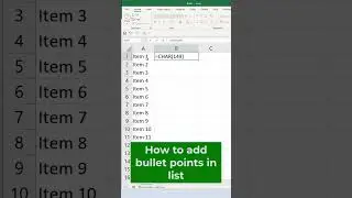 How to Insert Bullets And Number in Microsft Excel?| Excel Tips and Tricks | Advance Excel Free Tips