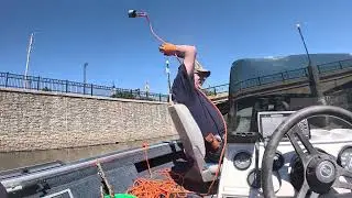 Magnet Fishing Elgin Il. Most Dangerous Bridge By Boat. Shocking Finds!! #magnetfishing #fishing