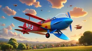 Six Toy Planes Loop in the Sky | Counting and Airplane Song for Kids | Nursery   Educational Videos