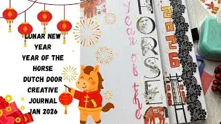 Lunar New Year Dutch doors Creative journal @TheWashiTapeShop Tutorial Peek-a-boo windows Jan 2026