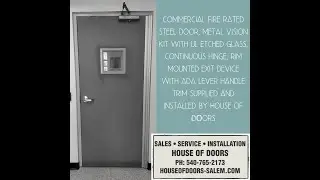 Fire rated commercial steel door and hardware by House of Doors