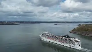 Cruise ship MSC Magnifica in Cork aerial footage | DJI Air 2s 4K