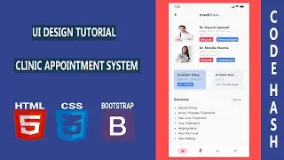 UI Design Tutorial - Clinic Appointment System UI | HTML CSS BOOTSTRAP