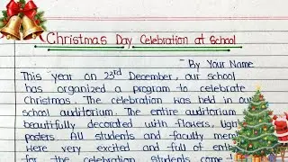 Report Writing On Christmas Celebration At School In English | Christmas Celebration Report Writing 