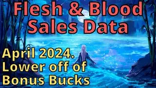 Flesh & Bloods Sales Data, April 2024.  Down from March's Bonus Bucks.