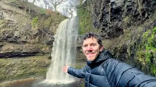 You can walk behind this waterfall! (Henrhyd Falls)
