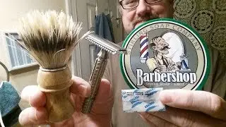 Just a Shave: Wolfman WR1 OC .61 - Feather (27) - Stirling Barbershop - Semogue 1800