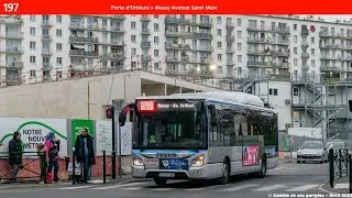 RATP - Timelapse ligne 197 - Massy Avenue Saint Marc - Porte d'Orléans