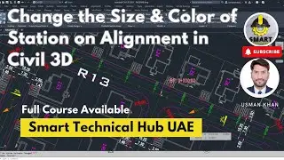 How to Change the Size & Color of Stations on Alignment in Civil 3D