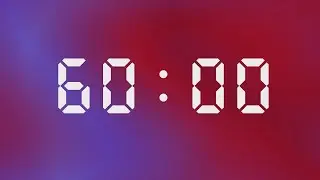1 hour relaxing  timer with Soft Background music | 60min Alarm Countdown Timer |