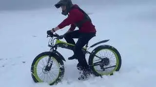 #gogobest #beziorx1500 #mtb #ebike Riding mountain bike to the snow to chase the sunset!