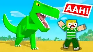 Jeg Bliver Jagtet Af DINOSAUR I Minecraft!!