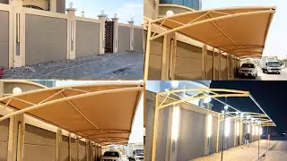 🚔How to make car parking shed in Dubai 🅿️