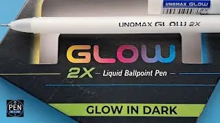 Шариковая ручка UNOMAX Glow 2X, 10 рупий - светится в темноте - популярная светящаяся ручка #студ...
