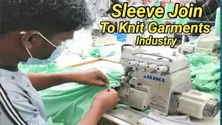 Sleeve Join By Over Lock Machine In Garments Industry