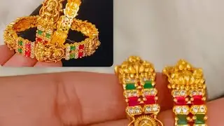 free gift 🎁 98/_one gram gold original bangles collection booking number 9948939093