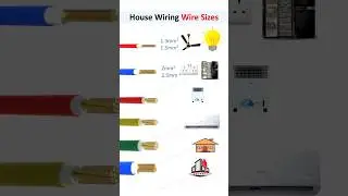 House Wiring Wire Size || Cable Size #electrical #electronic #electricalwiring #housewiring #shorts